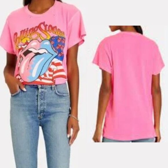 Madeworn Rolling Stones Flag Graphic T-Shirt - NEW - Picture 3 of 7